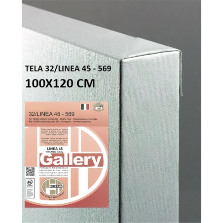 Telaio Telato 100x120 Cm Gallery 45 Tela 569 Grana Fine Cotone/poliestere