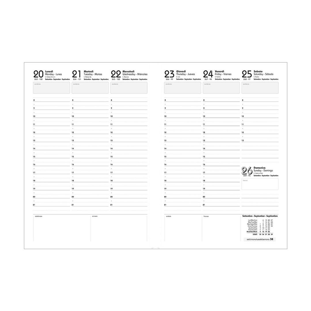 Ricambio Agenda 9x13 7g Ov Cartonata Carta Bn — immagine 2