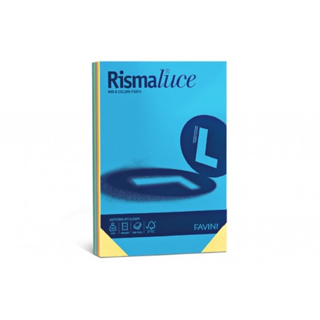 Carta Rismaluce 90gr A4 300fg Assortito In 8 Colori