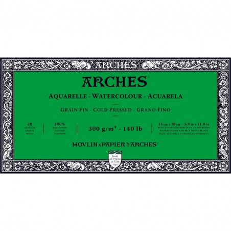 Arches Blocco  15x30 Fogli 20 Gr. 300 Grana Fina
