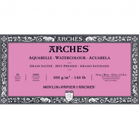 Arches Blocco  15x30 Fogli 20 Gr. 300 Grana Satinata