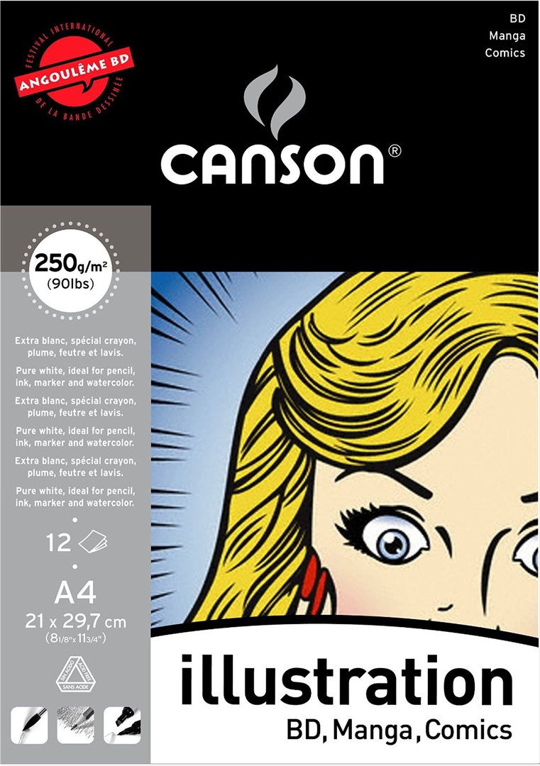 Blocco Collato Illustration/bd A4 12 Fogli 250 G/m2