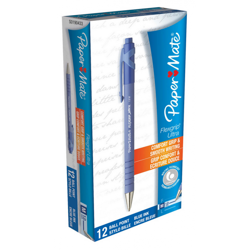 Ballpoint Pen Flexgrip Ultra 1.0 Blue | Papermate Papermate - 1