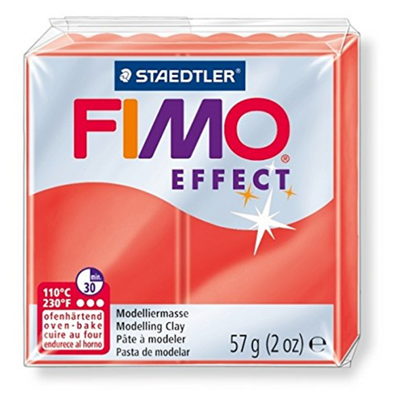 Staedtler Pasta Fimo Effect Traslucido Gr.57 204-Rosso