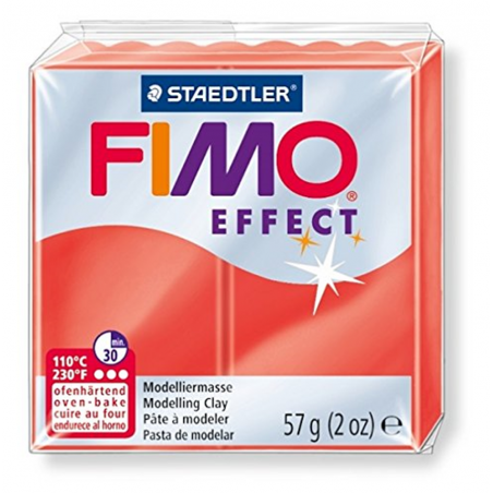 Pasta Fimo Effect Traslucido Gr.57 204-Rosso