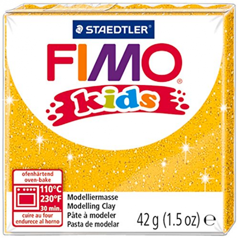 Fimo Kids 42gr Glitter Gold Paste | Staedtler Staedtler - 1