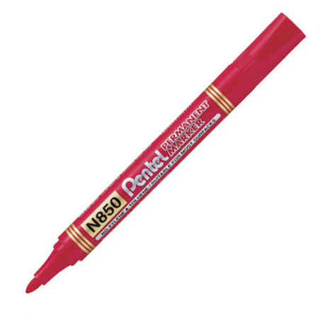 Marcatore Permanente N850 Punta Tonda Rosso