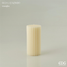 Rustic Striped Candle 20x10cm Scented Ivory Vanilla | Edg - Enzo De Gasperi