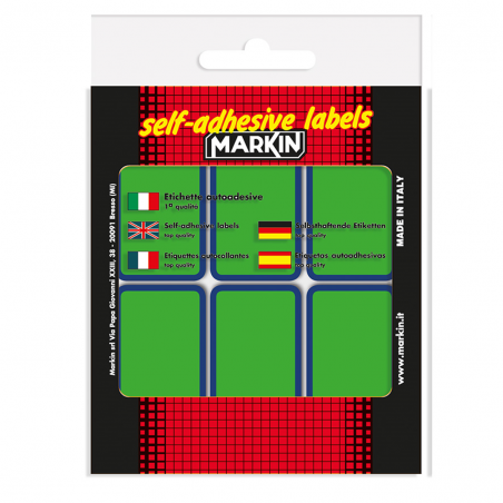Markin Etichette Adesive Fluo 70x37 Per Libri Verde