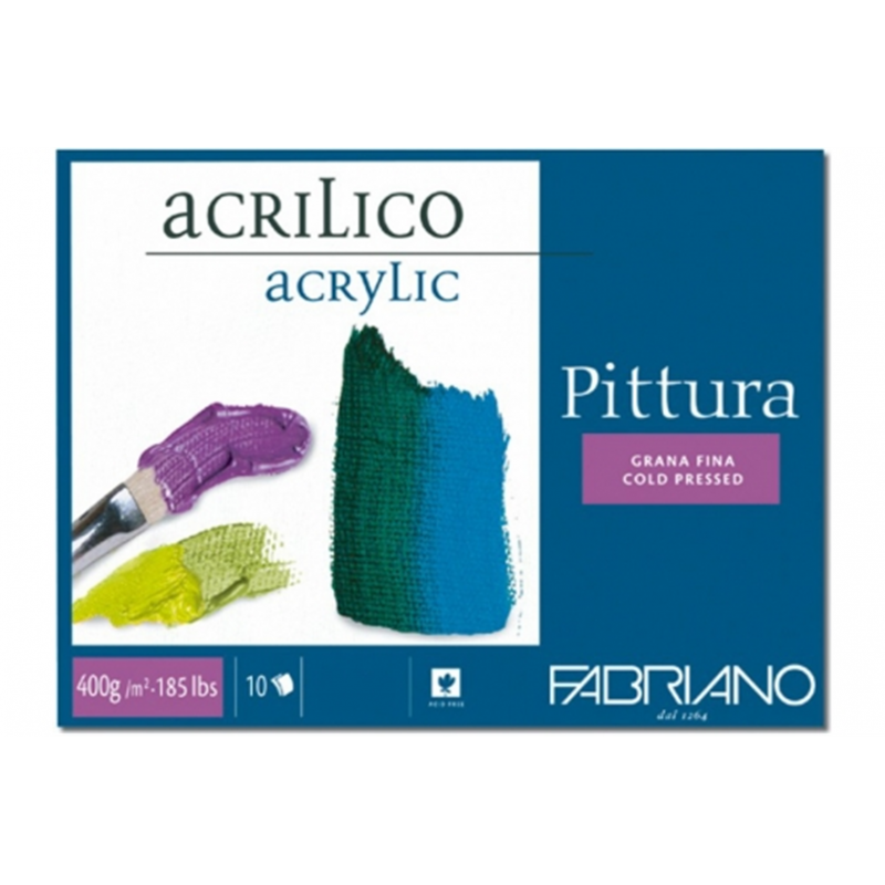 Blocco Da Disegno Fabriano 25x35 Cm - 10 Fogli 400 Gr Grana Fina - Per Acquerello, Tecnica Mista - Foto 10