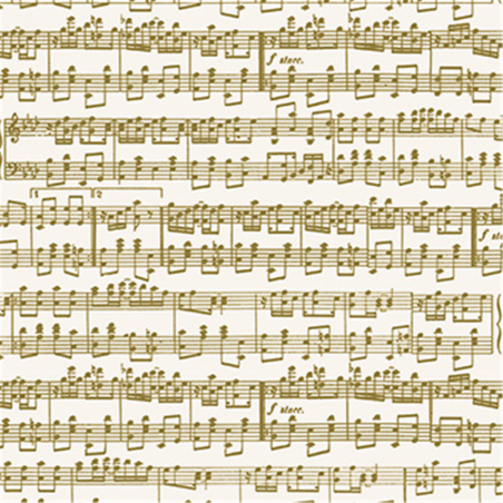Carta Regalo 70x100 Natale Musica Oro