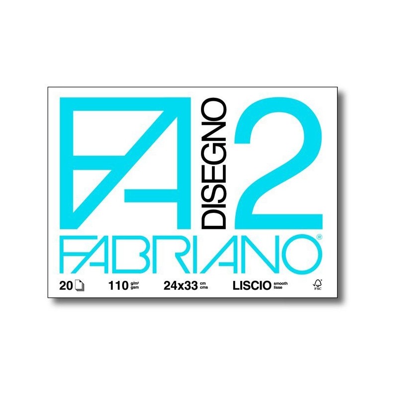 Fabriano Drawing Block 24 X 33 Cm 2 Rough 110 Gr 20 Sheets-Staples Albums