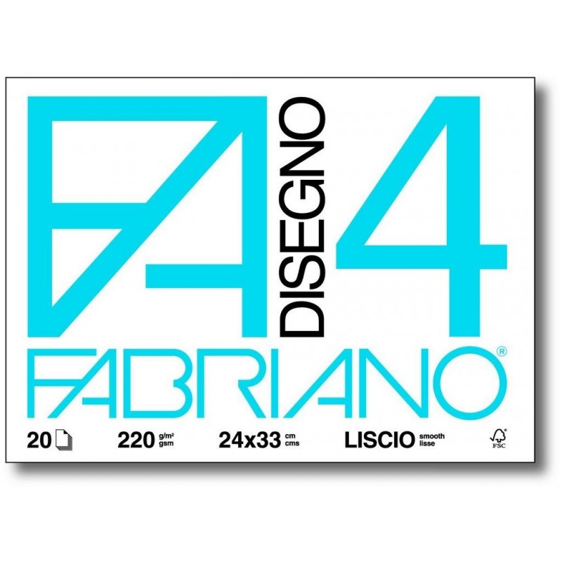 Fabriano Drawing Block 4 33 X 48 Cm Rough 200 G 20 Sheets-4 Locking Corners