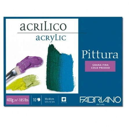Blocco  Pittura 30x40 400 Gr 10 Fogli Grana Fina