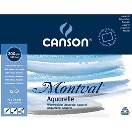 Blocco Collato  Montval 300 G/n2 Grana Fine 19x24 Cm