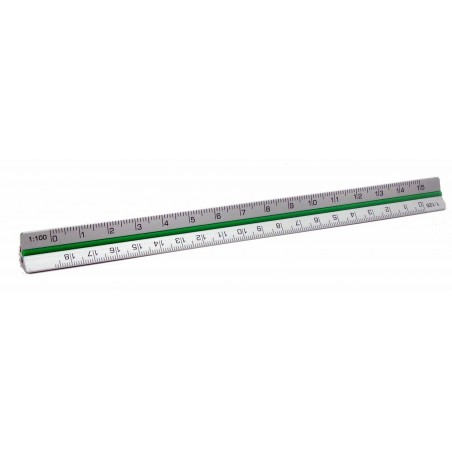 Fara Scalimetro Professionale 30 Cm – 6 Scale: 1:100, 1:200, 1:250, 1:300, 1:400, 1:500 – In PVC Trasparente, Fotoinciso, Sezione A Stella