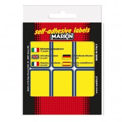 Markin Etichette Adesive Fluo 70x37 Per Libri Giallo