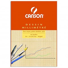 Canson  Block Graph Paper A4 50 Sheets