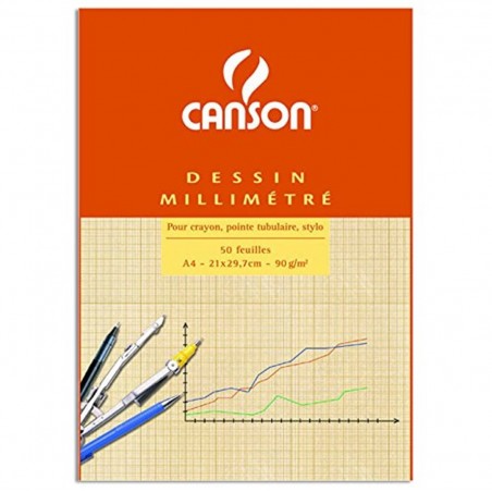 Canson  Block Graph Paper A4 50 Sheets
