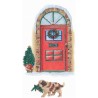 3d 11x20 58-Christmas Dog Decor Decal | Stamperia