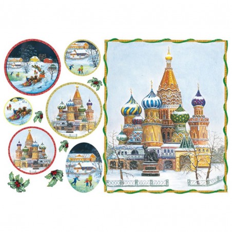 Stamperia Carta Decoupage Riso 48x33 090-Paesaggi Russi