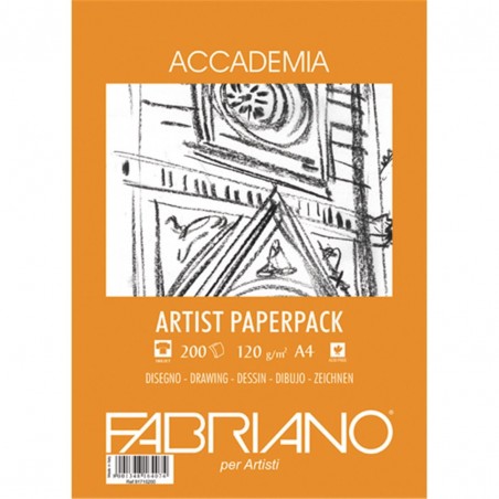 Fabriano Blocco  Accademia Artist Paperpack 29,7x42 Cm 120 Gr Grana Naturale