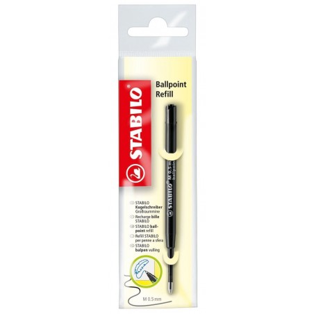 Cartuccia Refill per Penna a sfera - STABILO - Tratto M (0,5 mm) - colore Nero