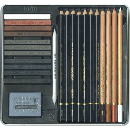 Set Arte Gioconda Pezzi 24 Assortiti Scatola In Metallo