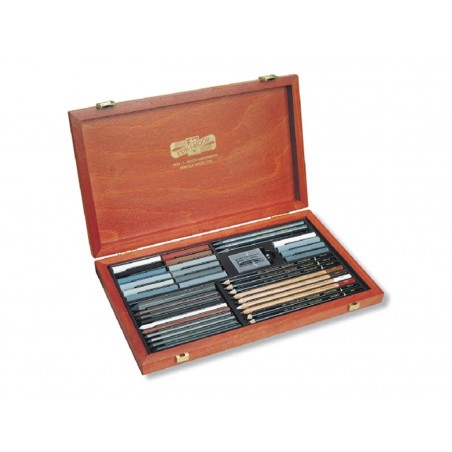Set Arte Basic Pezzi 39 Assortiti Confezione In Legno