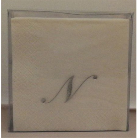 Bianco 25 25pz 3veli  C/sigla Arg. Tovagliolo N