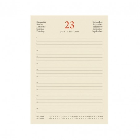 Ricambio Agenda Gg 15x21cm Cartona Carta Bn Beidge