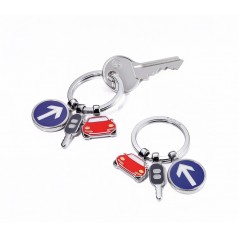 P/chiavi metallo 108x45x16mm quadrifoglio Keychain