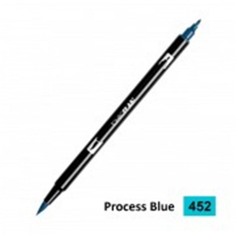 Tombow 6 Pcs Pack Pennarello Dual Brush 452-Process Blue