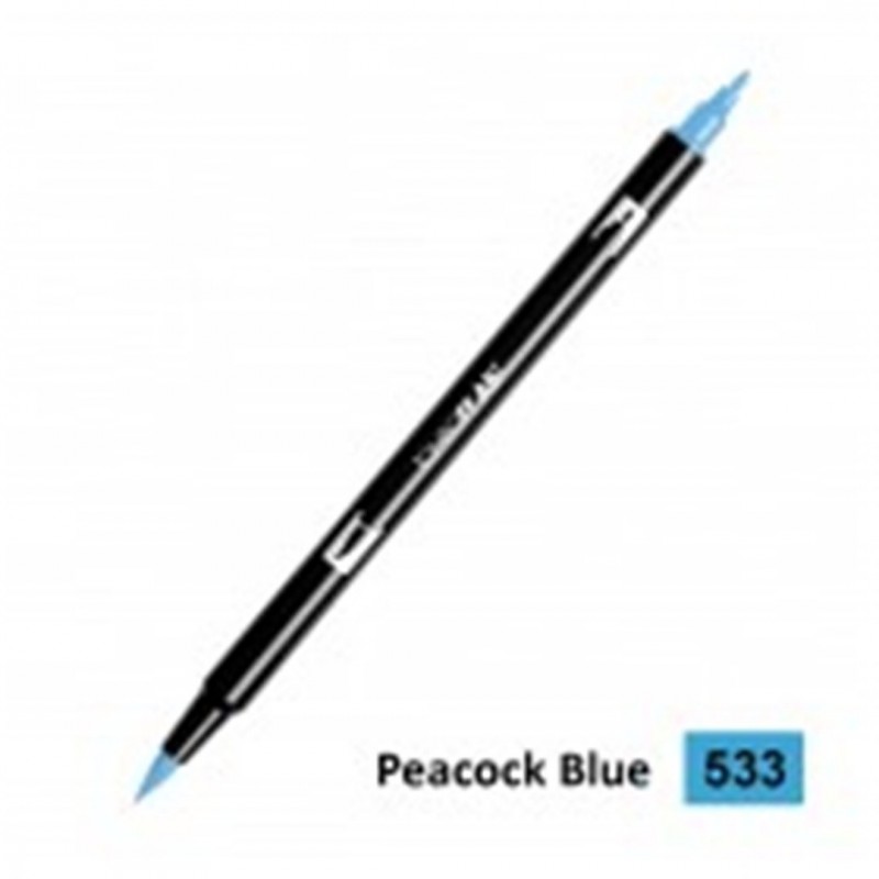 Tombow 6 Pcs Pack Pennarello Dual Brush 533-Peacock Blue