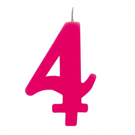 Candela Torta Numero Scintilla  9.5cm Fucsia 4