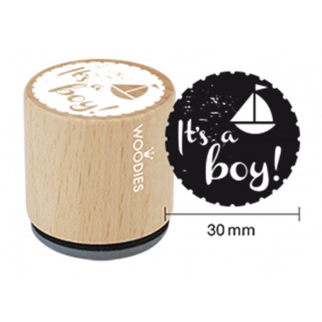 Timbro It'S A Boy Legno Woodies