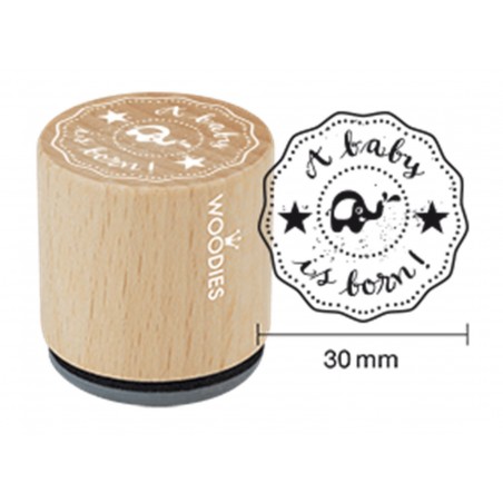 Timbro A Baby Is Born Legno Woodies
