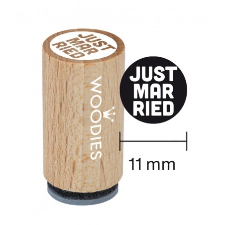 Timbro Just Married V1 Legno Mini Woodies