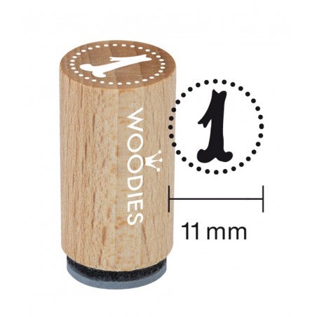 Timbro N. 1 Legno Mini Woodies
