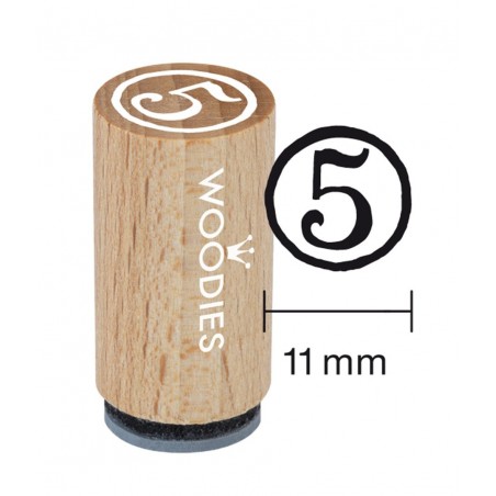 Timbro N. 5 Legno Mini Woodies