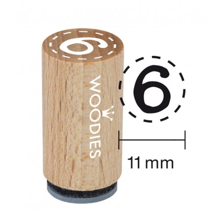 Timbro N. 6/9 Legno Mini Woodies