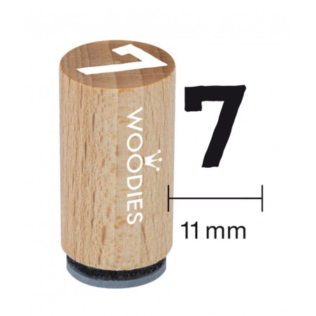 Timbro N. 7 Legno Mini Woodies