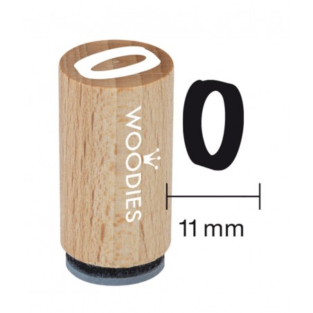 Timbro N. 0 Legno Mini Woodies
