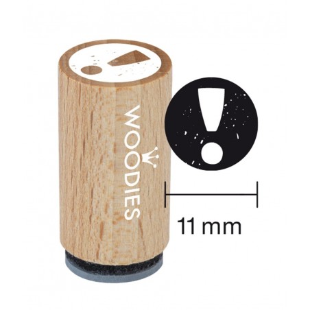 Timbro Punto Esclamativo Legno Mini Woodies