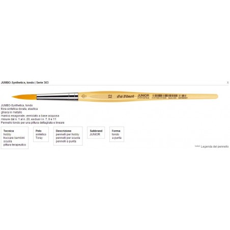 Junior Synthetic Tondo Fibra Sintetica Serie 303 N°5
