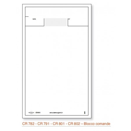 Comande Generiche - Blocco Di 25/25/25 Fogli Autoricalcanti Cr 802