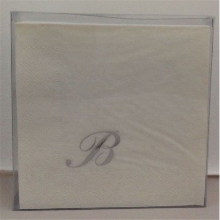 Bianco 25 25pz 3veli  C/sigla Arg. Tovagliolo B