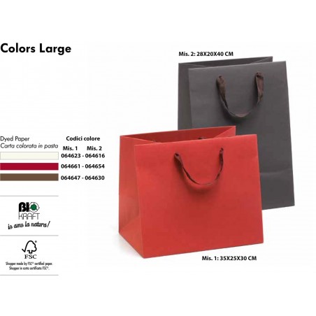 Selezione Vertecchi Confezione Pz 10busta Regalo Carta Colors Large 35x25x30cm Bordeaux