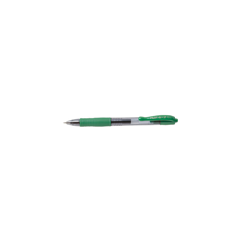 Pilot G-2 Gel Ballpoint Pen 0.7 Mm Green Snap 