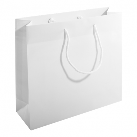 Shopper Carta Lucida 22+8x16 Cm Bianco